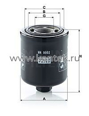 гидравлический фильтр высокого давления MANN-FILTER WH9002 MANN-FILTER  - фото, характеристики, описание.