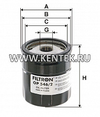 навинчивающийся масляный фильтр (коробочного типа) FILTRON OP546/2 FILTRON  - фото, характеристики, описание.