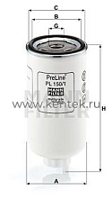 топливный фильтр MANN-FILTER PL150/1 MANN-FILTER  - фото, характеристики, описание.