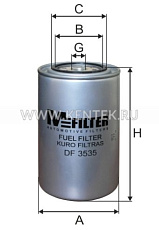 Фильтр топливный M-FILTER DF3535 M-FILTER  - фото, характеристики, описание.