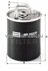 топливный фильтр MANN-FILTER WK842/20 MANN-FILTER  - фото, характеристики, описание.