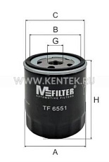 Фильтр масляный M-FILTER TF6551 M-FILTER  - фото, характеристики, описание.