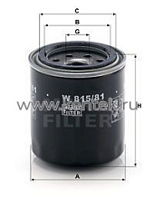 масляный фильтр MANN-FILTER W815/81 MANN-FILTER  - фото, характеристики, описание.