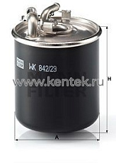 топливный фильтр MANN-FILTER WK842/23X MANN-FILTER  - фото, характеристики, описание.