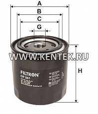 навинчивающийся масляный фильтр (коробочного типа) FILTRON OP561 FILTRON  - фото, характеристики, описание.