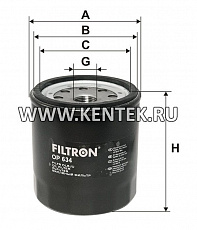 навинчивающийся масляный фильтр (коробочного типа) FILTRON OP634 FILTRON  - фото, характеристики, описание.