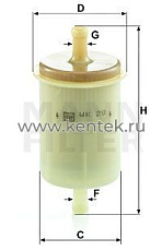 топливный фильтр MANN-FILTER WK28 MANN-FILTER  - фото, характеристики, описание.