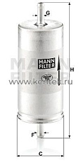 топливный фильтр MANN-FILTER WK413 MANN-FILTER  - фото, характеристики, описание.