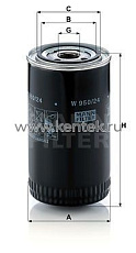 масляный фильтр MANN-FILTER W950/24 MANN-FILTER  - фото, характеристики, описание.