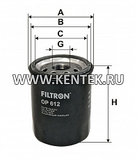 навинчивающийся масляный фильтр (коробочного типа) FILTRON OP612 FILTRON  - фото, характеристики, описание.