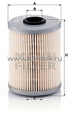 топливный фильтроэлемент MANN-FILTER P733/1X MANN-FILTER  - фото, характеристики, описание.