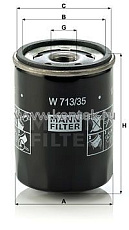 масляный фильтр MANN-FILTER W713/35 MANN-FILTER  - фото, характеристики, описание.