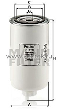 топливный фильтр серии PreLine MANN-FILTER PL250 MANN-FILTER  - фото, характеристики, описание.