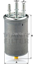 топливный фильтр MANN-FILTER WK829/7 MANN-FILTER  - фото, характеристики, описание.
